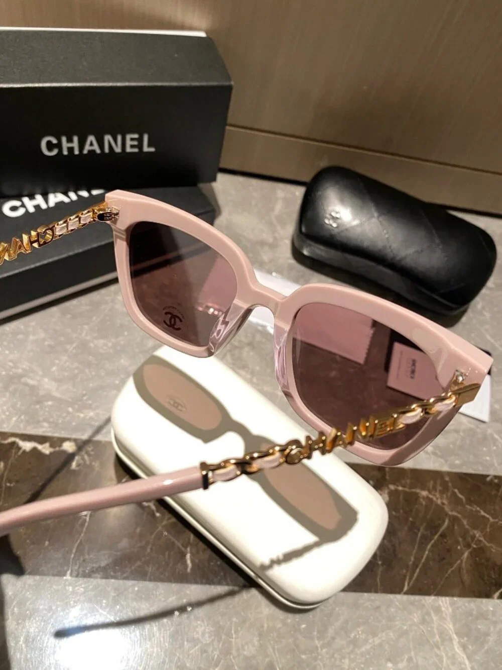 ✨ CHANEL CH0777 Pink Square Sunglasses